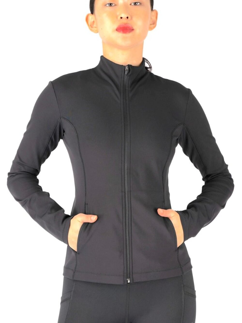 Reflex Full Zip Athletic Jacket Top with Thumbholes